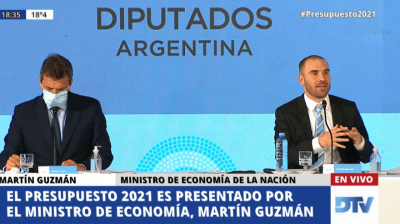 Guzmán presenta el presupuesto 2021 en el Congreso Nacional
