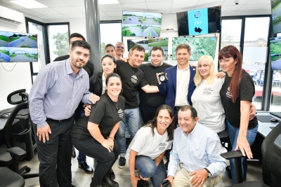 Kicillof y Marini inauguraron la Sala de Monitoreo en Benito Juárez