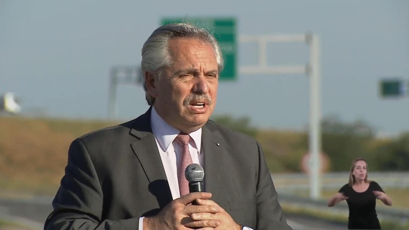 Alberto Fernández inauguró un tramo de la autovía de la Ruta Nacional 8